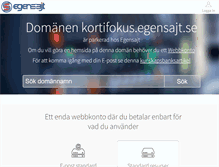 Tablet Screenshot of kortifokus.egensajt.se