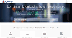 Desktop Screenshot of ifknorrkoping-bowling.egensajt.se